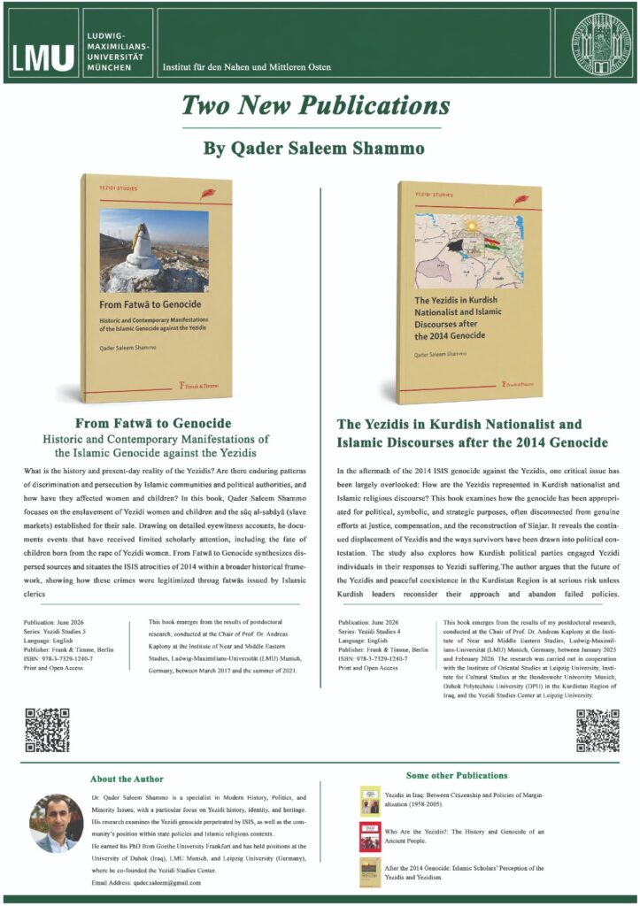 New Publications on Yezidi Studies Presented at the 4MZ Research Day